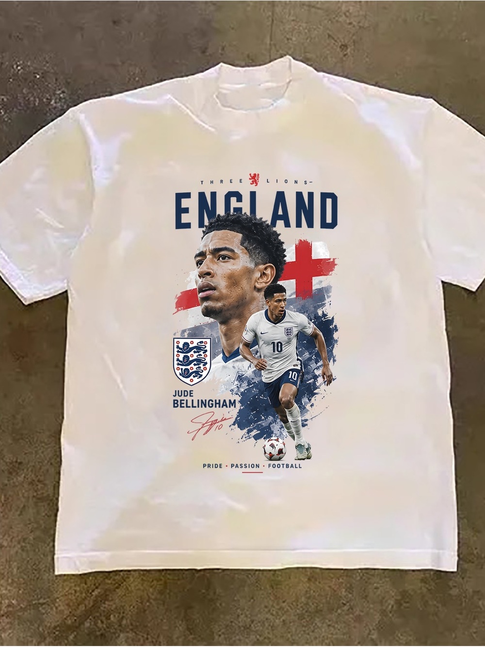 England Bellingham #10 Graphic Tee - White